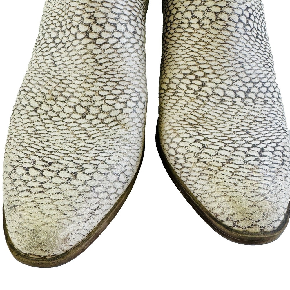 The Limited Kiki Ankle Booties Womens 8.5 Faux Snakeskin Pointed Toe Block Heel - Picture 5 of 8